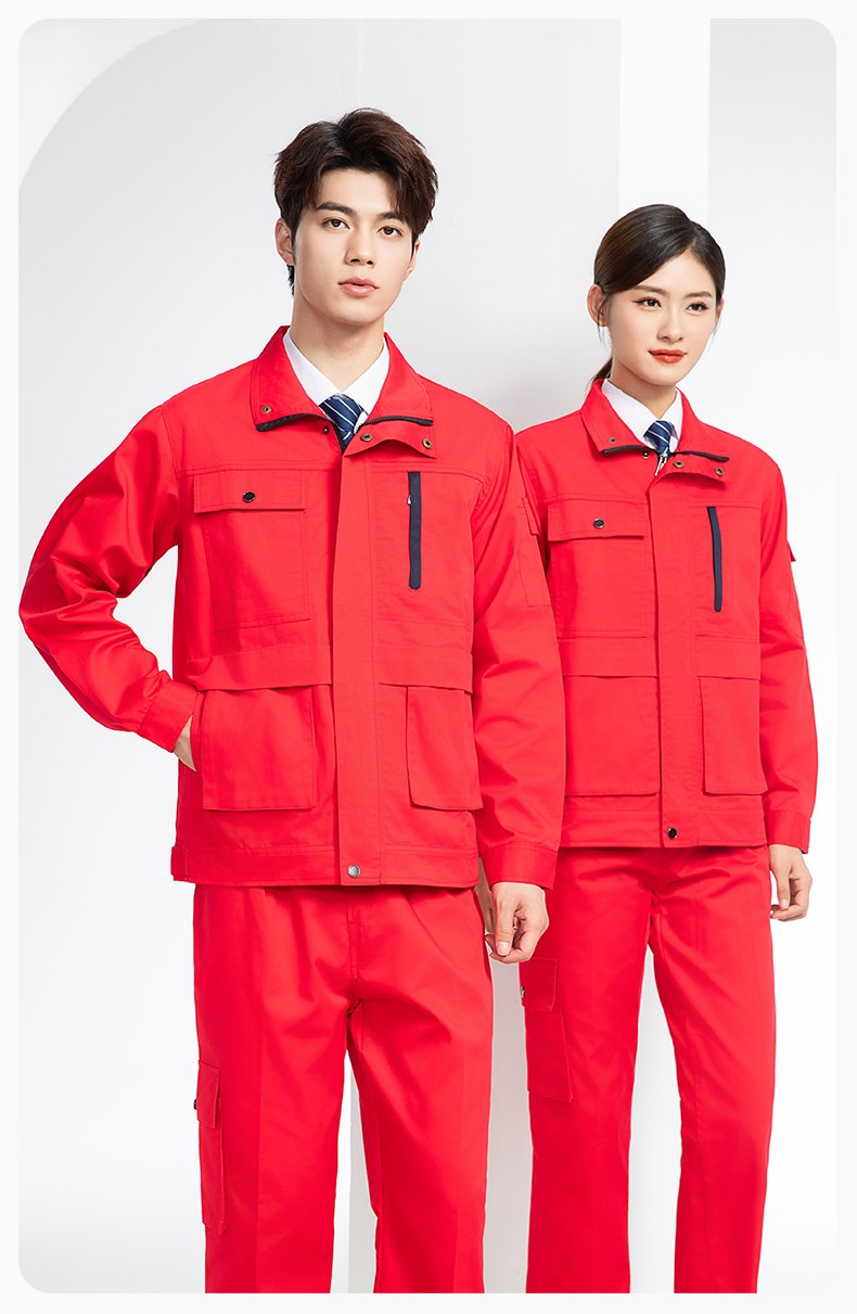 DM8050 春秋CVC工作服套裝男耐磨長袖上衣工裝工廠服車間汽修勞保服批發(fā)(圖15)